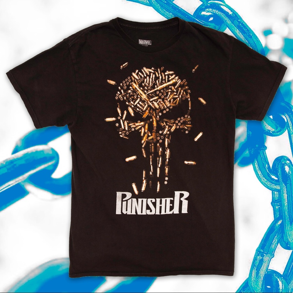 The Punisher Bullet Skull T-shirt MARVEL